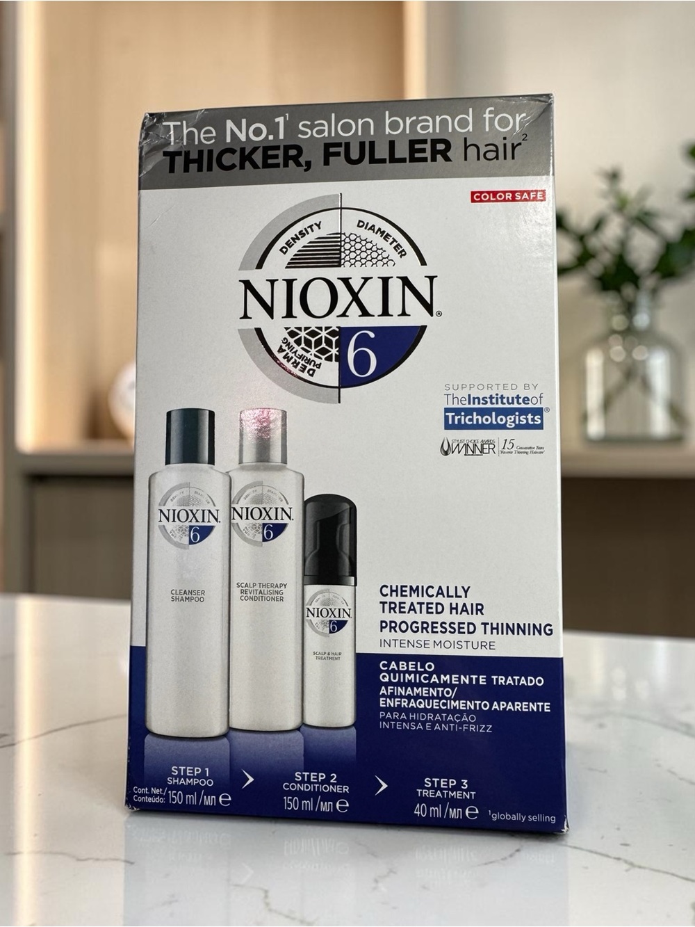 NIOXIN System 6 Hair Care Kit Color Safe Progressed Thinning NEW Sealed